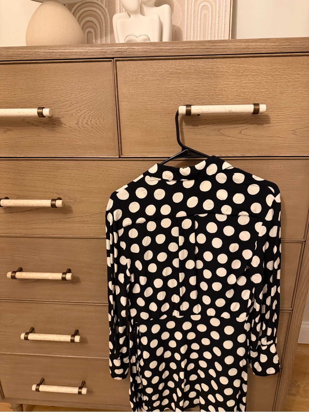 Zara Black and White Polka Dot Mini Dress
